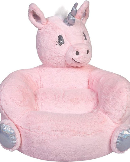 Trend Lab Pink Unicorn Toddler Chair Plush Character Kids Chair Comfy Furniture Pillow Chair for Boys and Girls, 21 x 19 x 19 inches - LeafyLoom