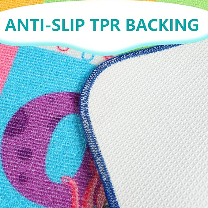 6x9 Kids Room Rug Play Mat Carpet Educational and Fun Playmat with ABC Alphabet Animals Shapes Colors Non Slip Area Rug Learning Rugs for Bedroom Playroom Baby Toddler Children Play Game Activity - LeafyLoom