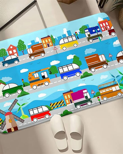 Car Carpet for Kids Kids Rugs for Playroom Car Track Rug Road Rug for Kids Car Play Rug Road Carpet for Toy Cars Car Track Rugs for Boys Car Rug for Boys Room 2'×3' - LeafyLoom