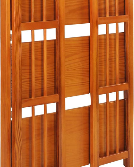 Casual Home 3-Shelf Folding Stackable Bookcase (27.5" Wide)-Honey Oak - LeafyLoom