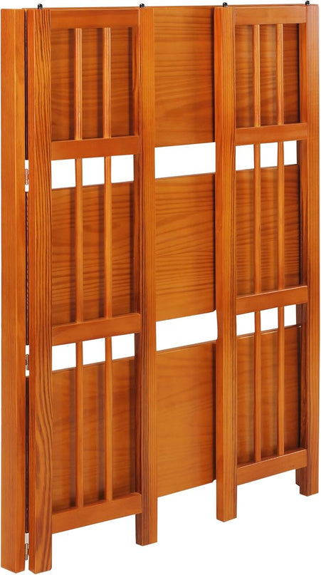 Casual Home 3-Shelf Folding Stackable Bookcase (27.5" Wide)-Honey Oak - LeafyLoom