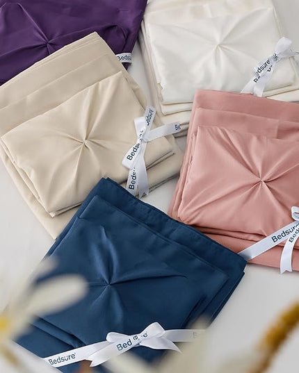 Bedsure Comforter Set Queen - Bed in a Bag Queen 7 Pieces, Bedding Sets Bed Set with Comforter, Sheets, Pillowcases & Shams (Dusty Pink) - LeafyLoom