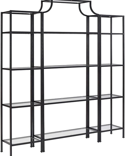 Crosley Furniture Aimee 3-Piece Etagere Bookcase Set, Oil-Rubbed Bronze - LeafyLoom