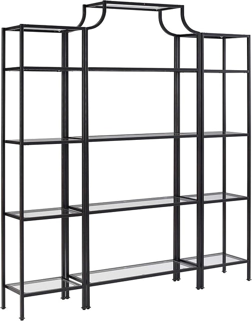 Crosley Furniture Aimee 3-Piece Etagere Bookcase Set, Oil-Rubbed Bronze - LeafyLoom