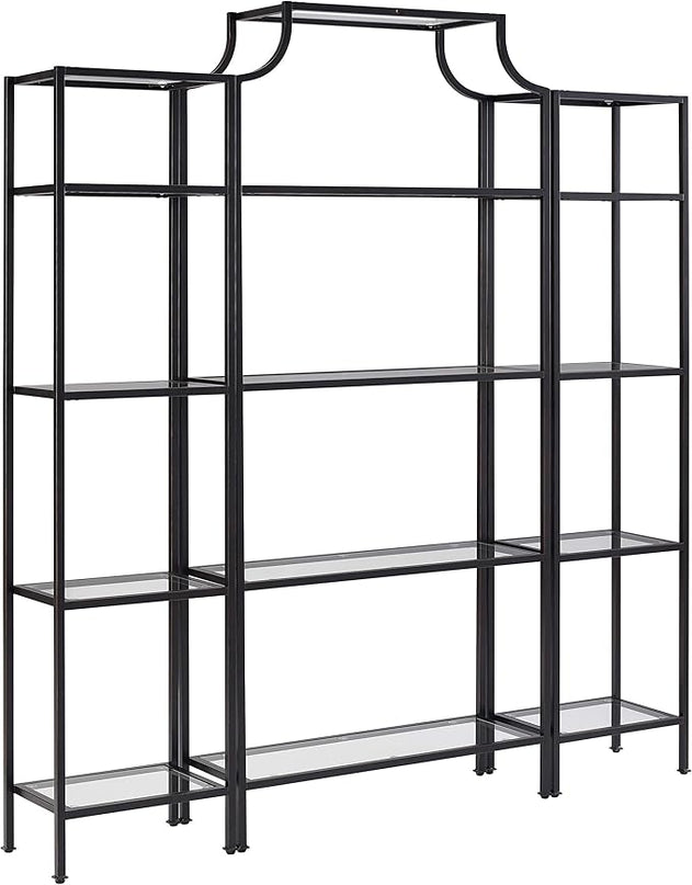 Crosley Furniture Aimee 3-Piece Etagere Bookcase Set, Oil-Rubbed Bronze - LeafyLoom