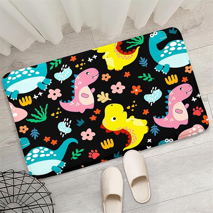Dinosaur Rugs for Boys Bedroom - Dinosaur Pattern Area Rug Kids Bedroom Rug Kids Play Rugs for Boys Dinosaur Bedroom Decor for Boys Colorful Dinosaur Print Area Rug Kids Rugs for Bedroom,2'×3' - LeafyLoom