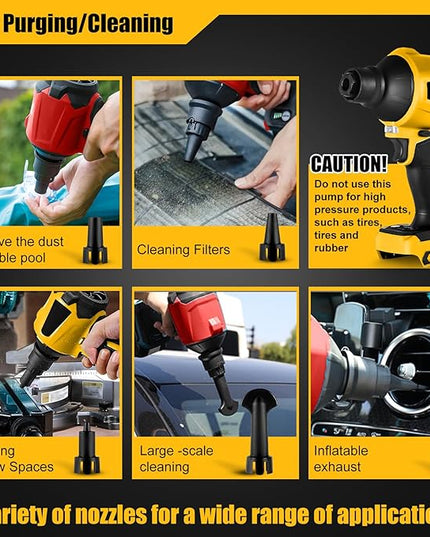 Cordless Dust Blower Compatible with Dewalt 20V Battery, Brushless Handheld Blower Cordless Sawdust Blower 447 MPH/39 CFM for Garages, Sawmill Room, Workshop Cleaning(Tool Only, No Battery) - LeafyLoom