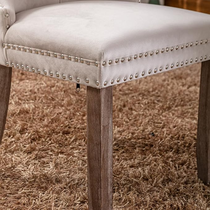 NicBex Haerin-SD-00109-LWJ Dining Chairs, 25.5"x19.7"x37.4", Light Beige - LeafyLoom