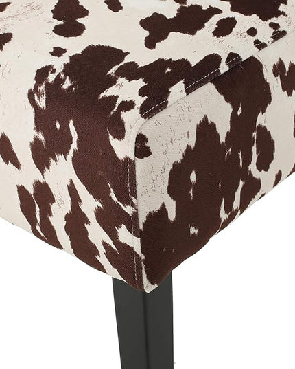 Christopher Knight Home Evelyn Contemporary Velvet Dining Chairs (Set of 4), Milk cow, Espresso - LeafyLoom