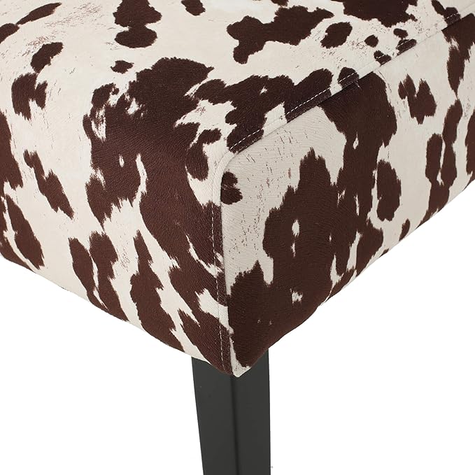Christopher Knight Home Evelyn Contemporary Velvet Dining Chairs (Set of 4), Milk cow, Espresso - LeafyLoom