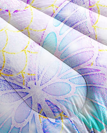 CVHOUSE Butterfly Comforter Set Queen Size,Rainbow Mermaid Butterfliy Bedding Set for Kids Girls,Rainbow Mermaid Butterflies Quilt Set Butterfly Duvet Set Girl's Bedroom Decor 3 Pieces, Eebttaf075 - LeafyLoom