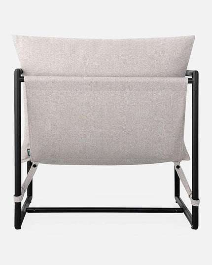 ZINUS Aidan Sling Accent Chair, Pack of 2, Metal Framed Armchair with Shredded Foam Cushioning, Oatmeal - LeafyLoom