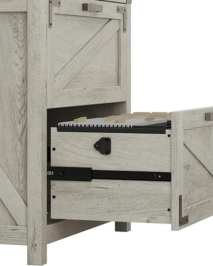 kathy ireland Home by Bush 2-Drawer Lateral File Cabinet, Letter/Legal, Cottage White, 29-Inch (CGF129CWH-03) - LeafyLoom