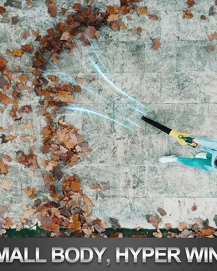 Walensee Upgrade Leaf Blower - 20V Cordless Leaf Blower with 4.0Ah Lithium Battery & Fast Charger Included, Electric Leaf Sweeper for Lawn Clean Lightweight Garden Power Tool for Grass Clipping Patio - LeafyLoom