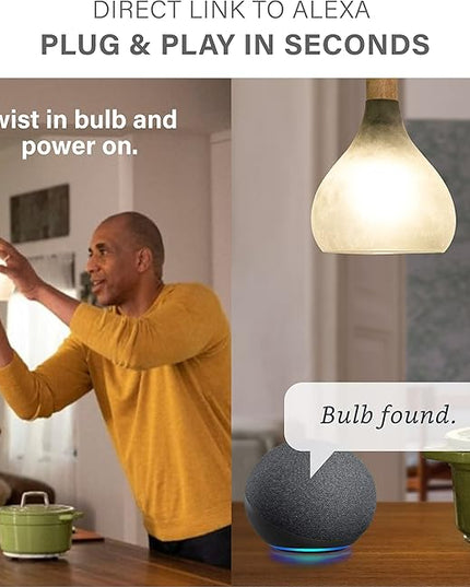 Sengled Light Bulb, S1 Auto Pairing with Alexa Devices, Color Changing , Smart Light that Work with , Bluetooth Mesh Smart Home Lighting, E26 60W Equivalent, 800LM, 4 Count (Pack of 1) LeafyLoom
