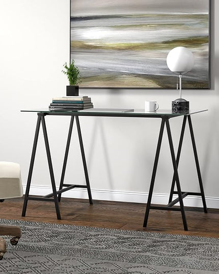 Tulsa Rectangular 48" Wide Desk in Blackened Bronze - LeafyLoom