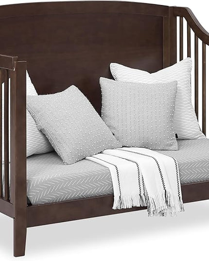 Delta Children Campbell 6-in-1 Convertible Crib - Greenguard Gold Certified, Walnut Espresso - LeafyLoom