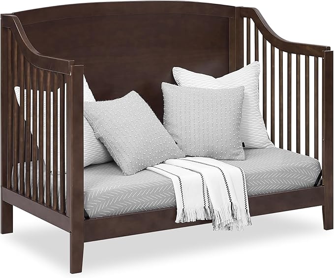 Delta Children Campbell 6-in-1 Convertible Crib - Greenguard Gold Certified, Walnut Espresso - LeafyLoom
