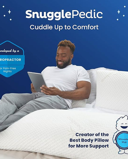 Snuggle-Pedic Toddler Pillow for Travel & Camping - USA Made Shredded Memory Foam Pillows w/Cooling Cover - GreenGuard Gold Certified Kids Pillow - LeafyLoom