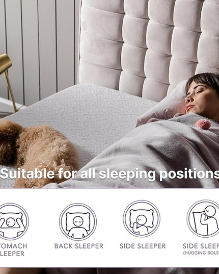 NapQueen Queen Mattress, 12 Inch Elizabeth Cooling Gel Memory Foam Mattress, Queen Bed Mattress in a Box, CertiPUR-US Certified, Medium Firm, Breathable Soft Fabric Cover - LeafyLoom