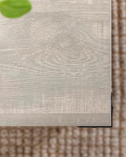 Walker Edison Sedalia Modern Farmhouse Metal X Coffee Table, 40 Inch, Stone Grey - LeafyLoom