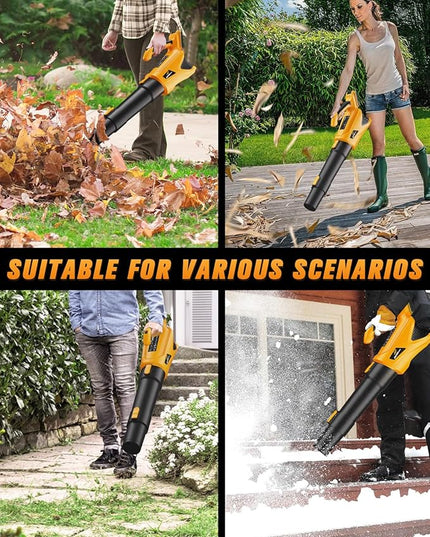 Cordless Leaf Blower Up to 500CFM for DEWALT 20V Max Battery (No Battery), Electric Leaf Blower Cordless with 5 Speed Modes, Battery Powered Leaf Blowers for Lawn Care, Yard, Patio - LeafyLoom