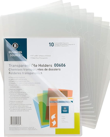 Business Source File Sleeve, Clear (00606BX) - LeafyLoom