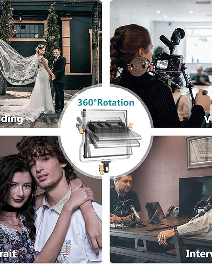 Neewer 2 Packs Advanced 2.4G 480 LED Video Light Photography Lighting Kit with Bag, Dimmable Bi-Color LED Panel with 2.4G Wireless Remote, LCD Screen and Light Stand for Portrait Product Photography Neewer