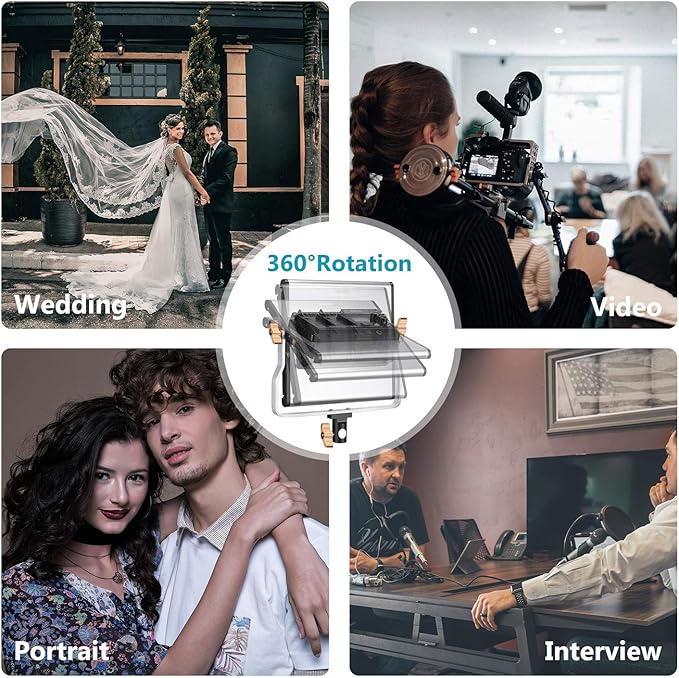 Neewer 2 Packs Advanced 2.4G 480 LED Video Light Photography Lighting Kit with Bag, Dimmable Bi-Color LED Panel with 2.4G Wireless Remote, LCD Screen and Light Stand for Portrait Product Photography Neewer