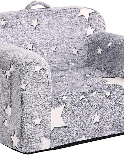 Tiita Kids Foam Chair, Star - Children Sofa with Armrest, Lightweight, Portable, Removable Cover, Side Pockets, Special Design for Girl or Boy - LeafyLoom