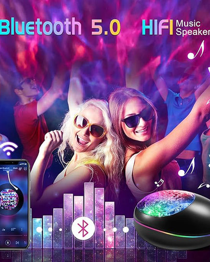 ONEFIRE Galaxy Projector, White Noise Night Light Projector for Bedroom, Bluetooth Music Ceiling Projector Room Lights, Remote Timer Galaxy Light Skyligh,Star Lights Projector for Kids Teen Girl Gifts OneFire