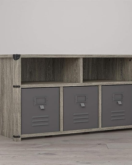 Little Seeds Nova Bedroom Grey Storage Bench, Gray Oak - LeafyLoom