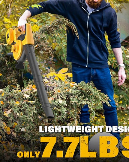 Cordless Leaf Blower & Vacuum, 3-in-1 Leaf Vacuum Mulcher with Bag, 40V 330CFM Battery Leaf Blower with 2x4.0Ah Battery & Charger for Lawn Care, 5-Speeds Variable Control - LeafyLoom