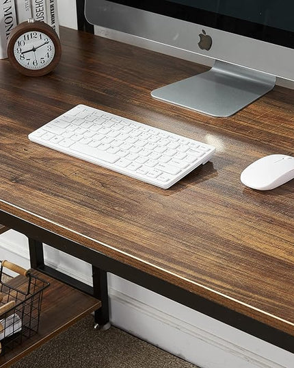 VECELO Computer Drawers/Shelves with Storage for Study/Writing and Home Office Workstation, 47 Inch Desk, Vintage Brown - LeafyLoom