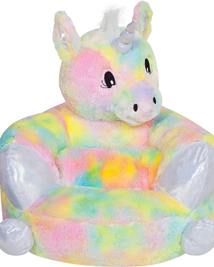 Trend Lab Rainbow Unicorn Toddler Chair Plush Character Kids Chair Comfy Furniture Pillow Chair for Boys and Girls, 21 x 19 x 19 inches - LeafyLoom