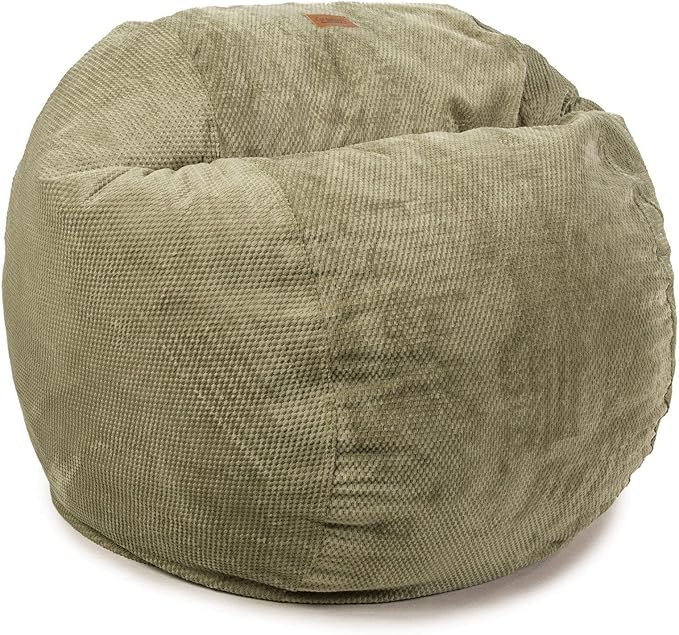 CordaRoy's Chenille Bean Bag Chair, Convertible Chair Folds from Bean Bag to Lounger, As Seen on Shark Tank, Moss - King Size - LeafyLoom