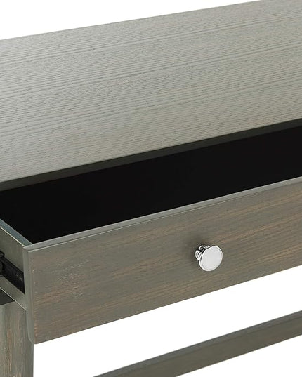 Safavieh Home Office Isadora Mid-Century Modern Ash Grey 1-drawer Desk - LeafyLoom