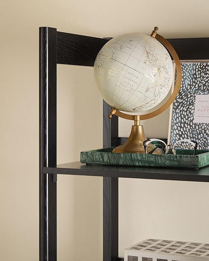 Walker Edison Modern Narrow Open Bookshelf Bottom, 22 Inch, One-Drawer Black - LeafyLoom