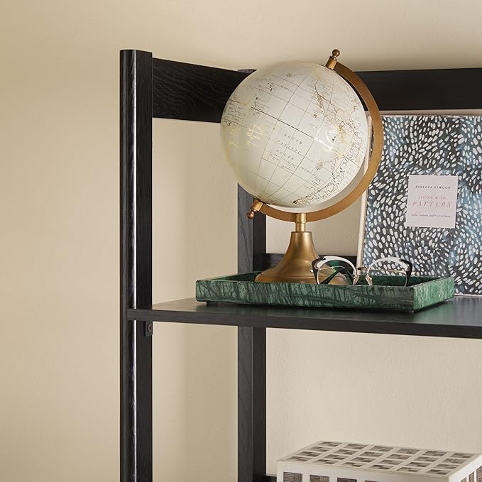 Walker Edison Modern Narrow Open Bookshelf Bottom, 22 Inch, One-Drawer Black - LeafyLoom