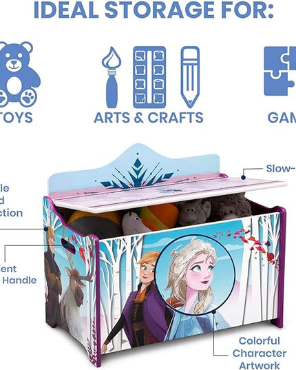 Delta Children Deluxe Toy Box, Disney Frozen II - LeafyLoom