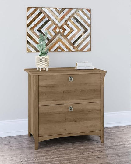 Bush SAF132RCP-03 Salinas 2-Drawer Lateral File Cabinet, Letter/Legal, Reclaimed Pine, 31.73-Inch - LeafyLoom