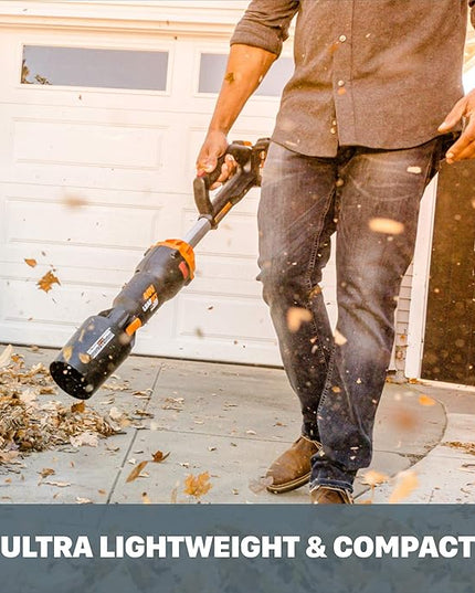 Worx 40V 165MPH 620CFM Cordless Leaf Blower, PowerShare, Brushless Motor, Lightweight - Tool Only - LeafyLoom