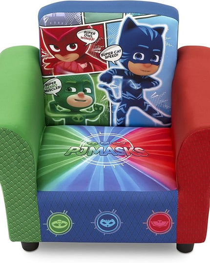 Delta Children Colorful Kids Upholstered Chair, Pj Masks - LeafyLoom