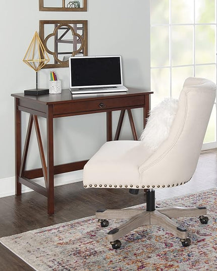 Linon Home Dcor Titian Laptop Desk, Antique Tobacco, 31.5" W x 24.02" D x 30" H - LeafyLoom
