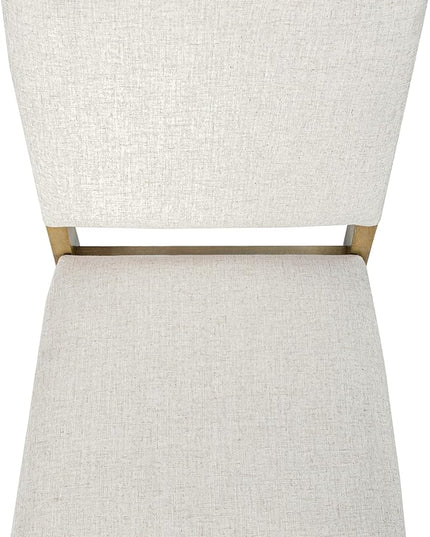 HomePop Open Back Upholstered Dining Chair - Cream Textured Woven (Single Pack) - LeafyLoom