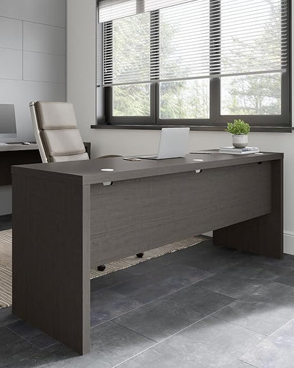 Bush Business Furniture Echo Computer Desk, 72W, Charcoal Maple - LeafyLoom