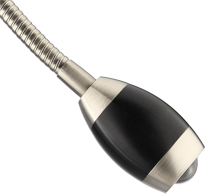 202071-04 Adjustable Beam LED Desk Lamp, 19.5" x 8.47" x 5.9", Brushed Nickel/Black - LeafyLoom