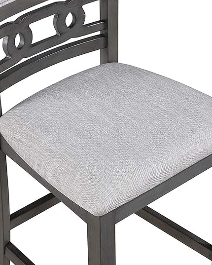 New Classic Furniture Gia Counter Chairs, Set of 2, Gray - LeafyLoom