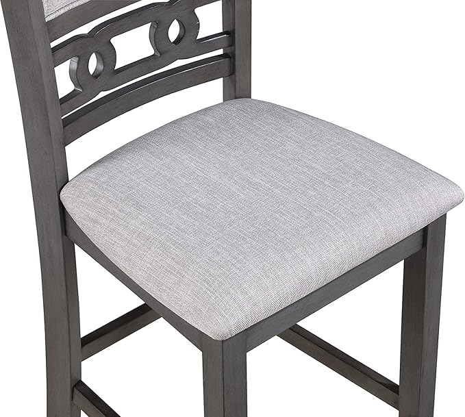 New Classic Furniture Gia Counter Chairs, Set of 2, Gray - LeafyLoom