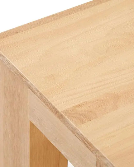 Plank+Beam Modern Rectangular Coffee Table with Shelf, Solid Wood, 48 Inch, Center Table with Storage, 2 Tier Tea Table for Living Room, Blonde Wirebrush - LeafyLoom